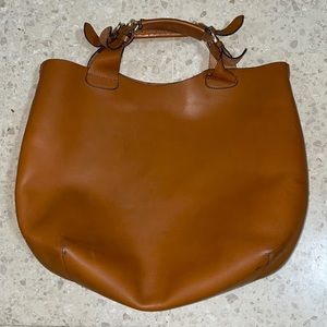 leather travel tote bag